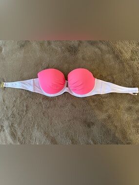 Victoria's Secret Strapless Push-Up Bikini Top in Hot Pink and Lavender